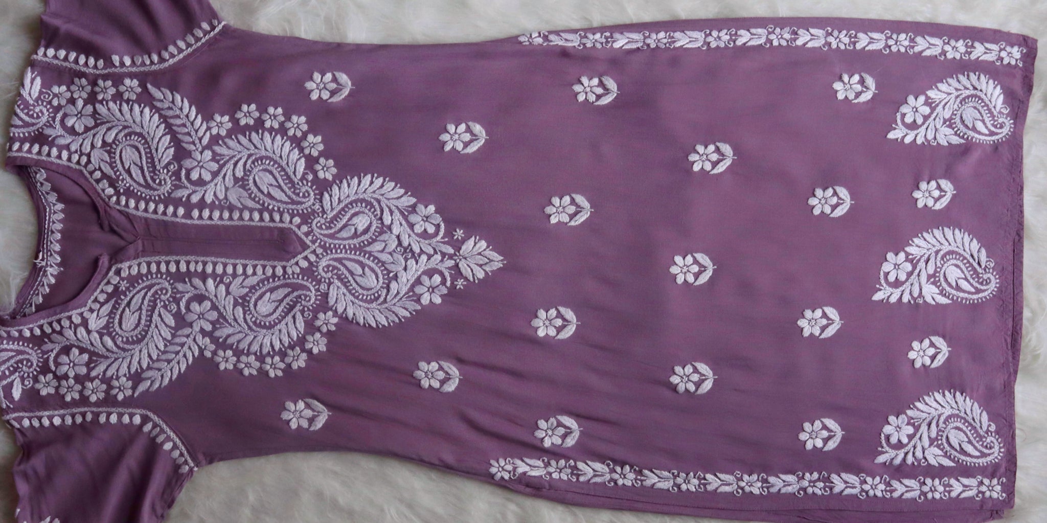 Tanera Dusty Purple Long Rayon kurta