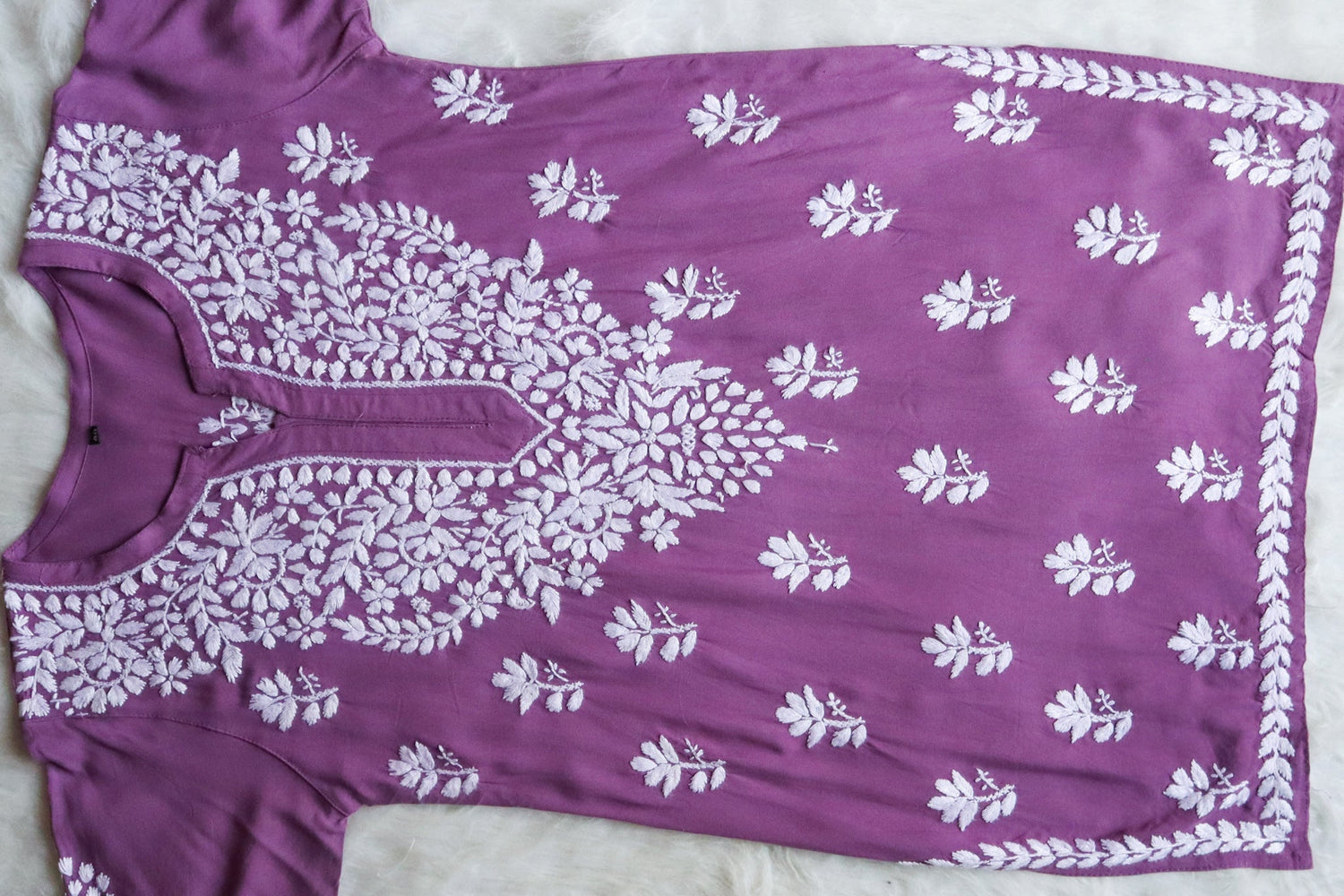 Suhana Dusty Purple Short Rayon Kurta