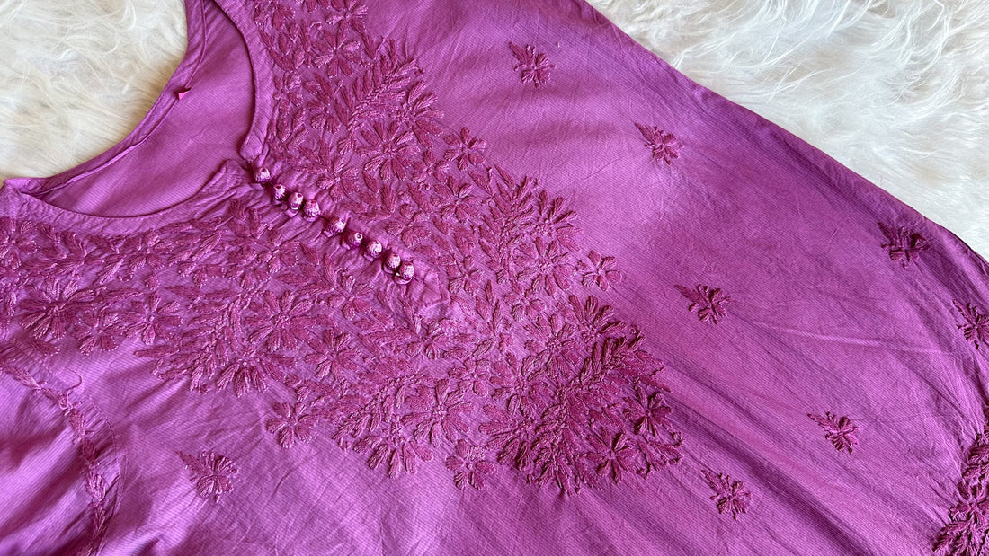 Aayat Burgundy Pink short kurta