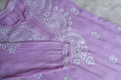 Tanera Lavender Long Rayon kurta