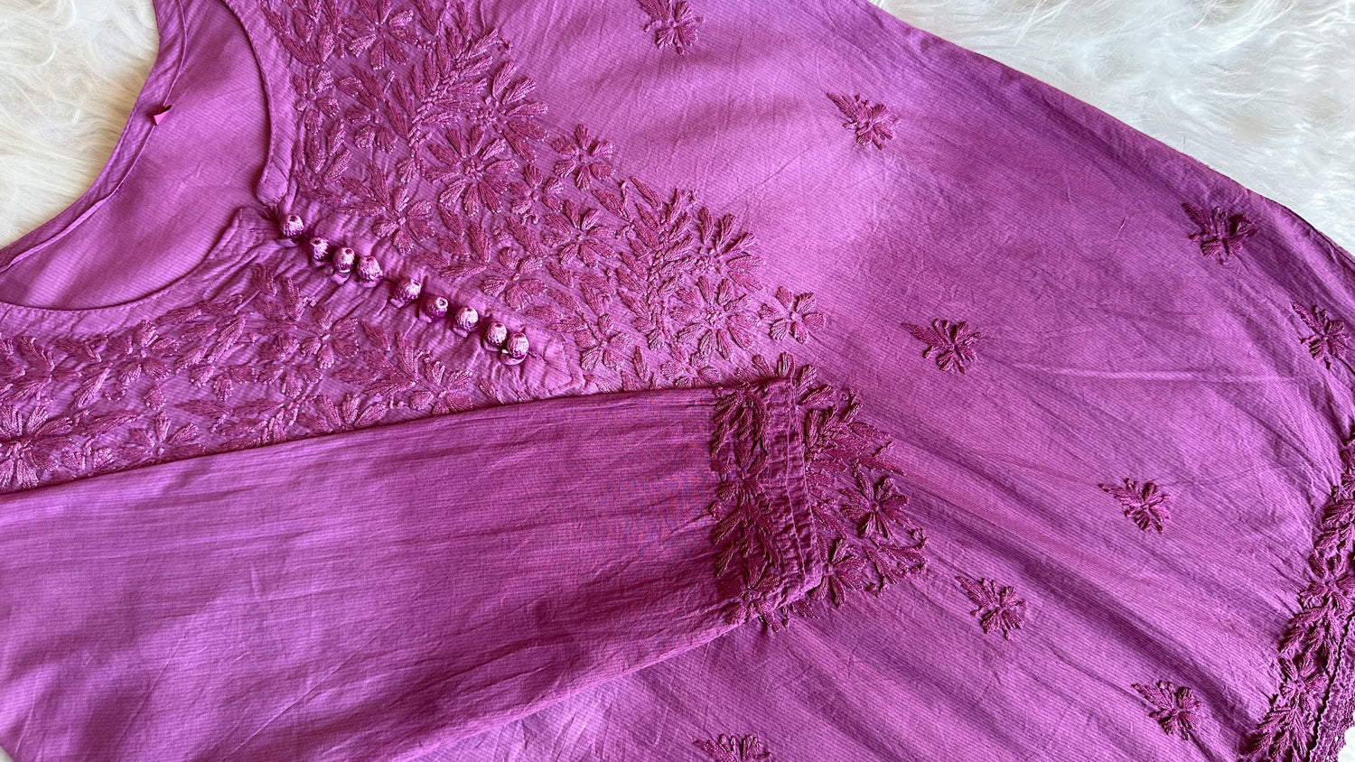 Aayat Burgundy Pink short kurta