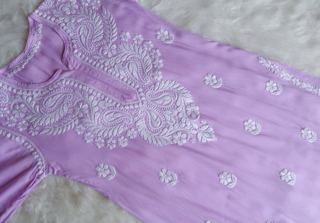 Tanera Lavender Long Rayon kurta