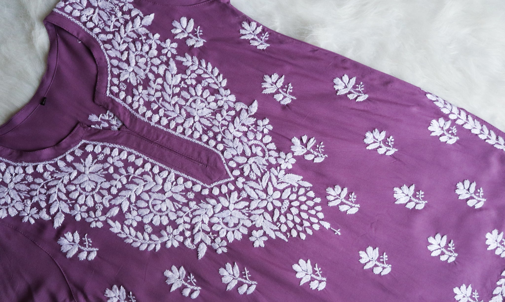 Suhana Dusty Purple Short Rayon Kurta